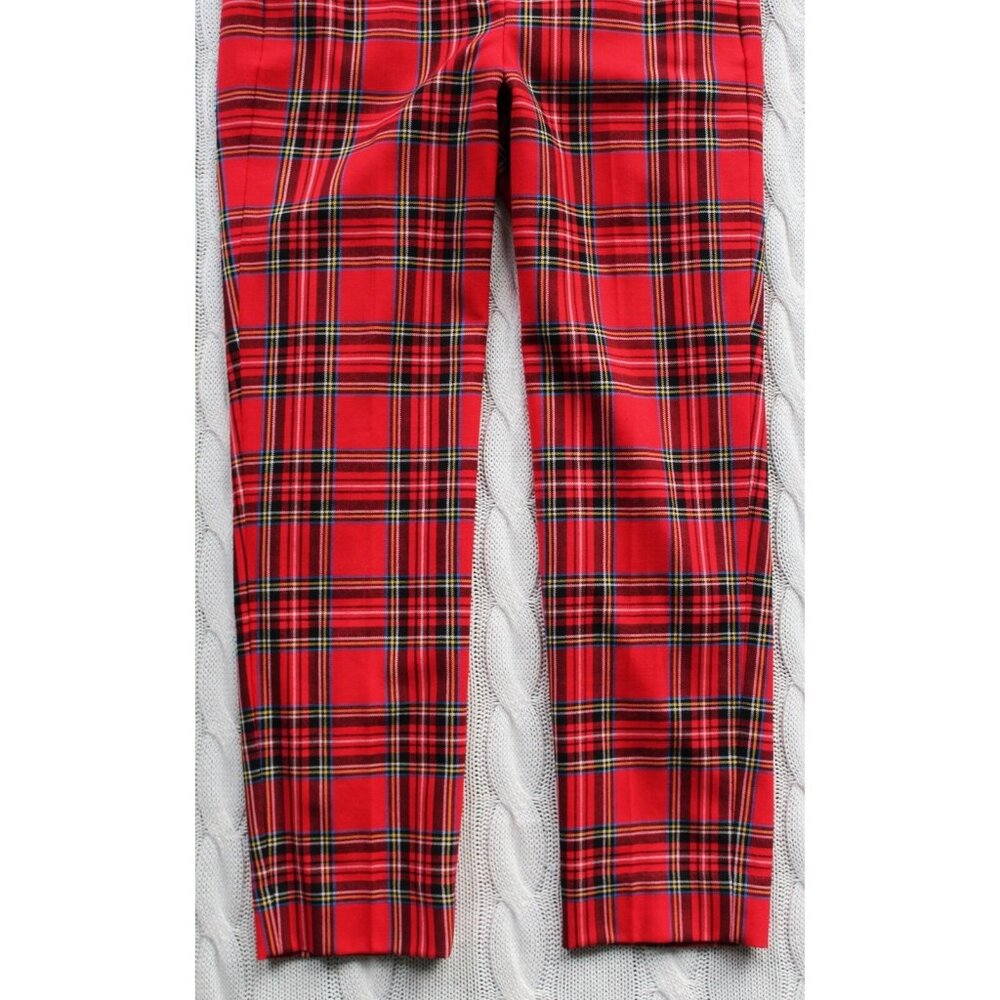 J. CREW High Rise Cameron Stewart Tartan Christmas Slim Wool Blend Pants, Size 2 - Picture 3 of 9